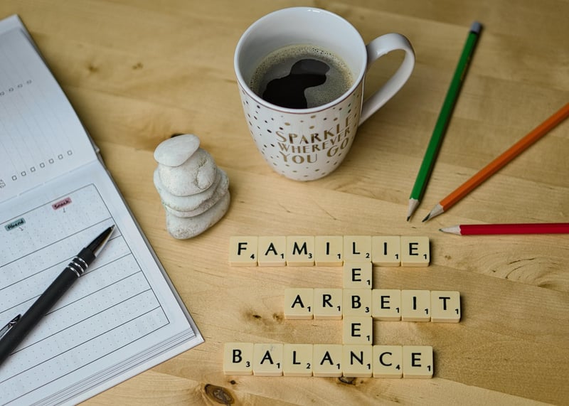 Work-life balance seesaw